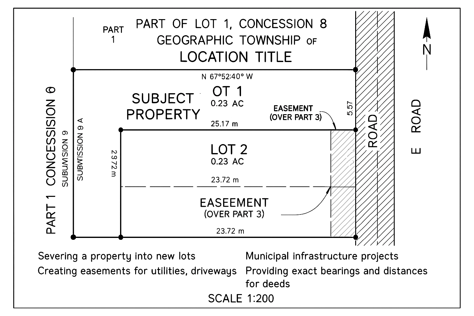 R-Plan aerial survey example with lot divisions