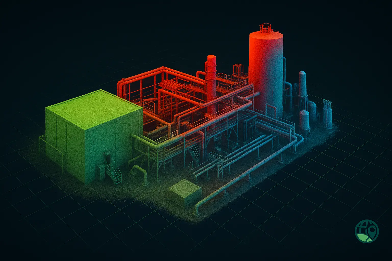 3D industrial facility point cloud scanning