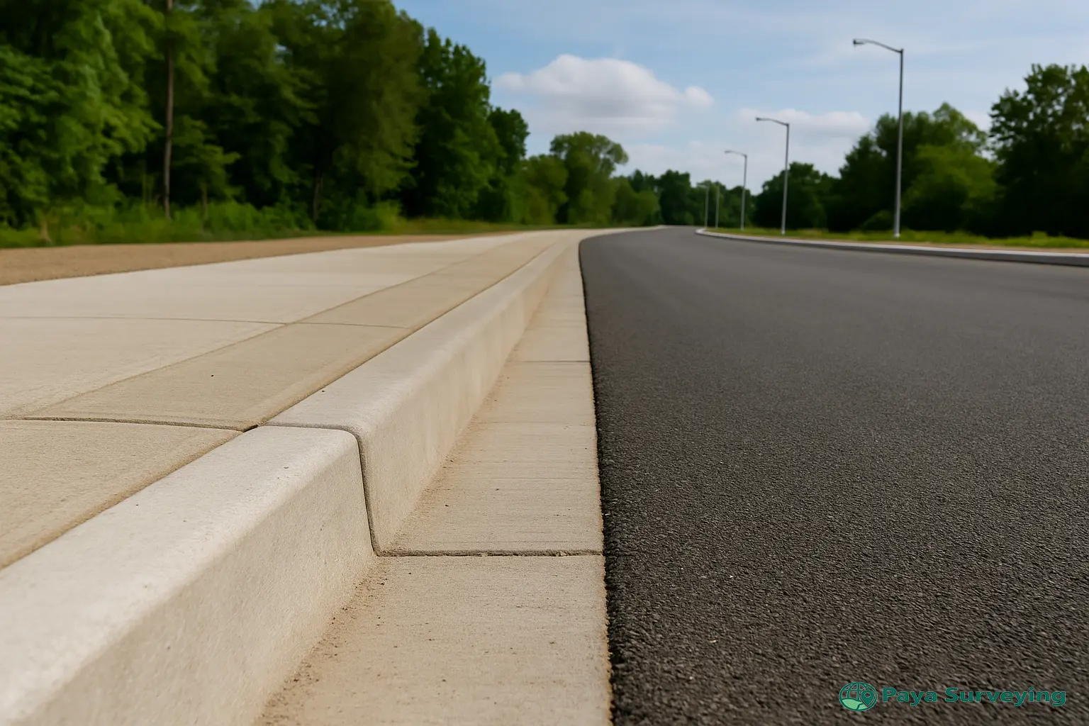 Road and curb staking