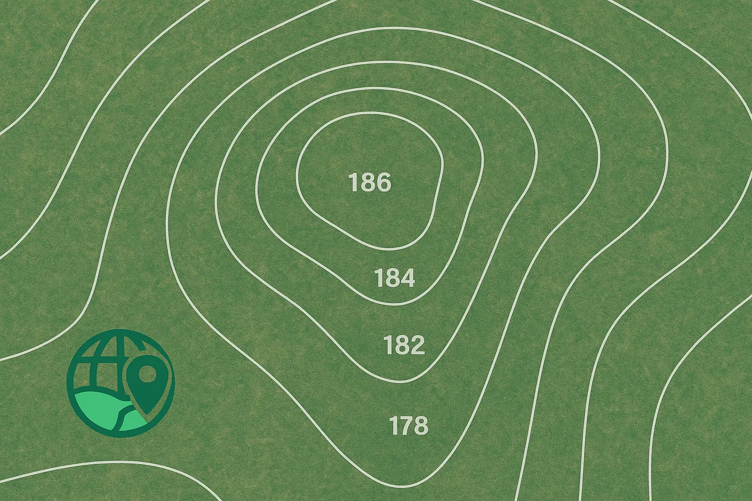 Contour map with intervals and labels