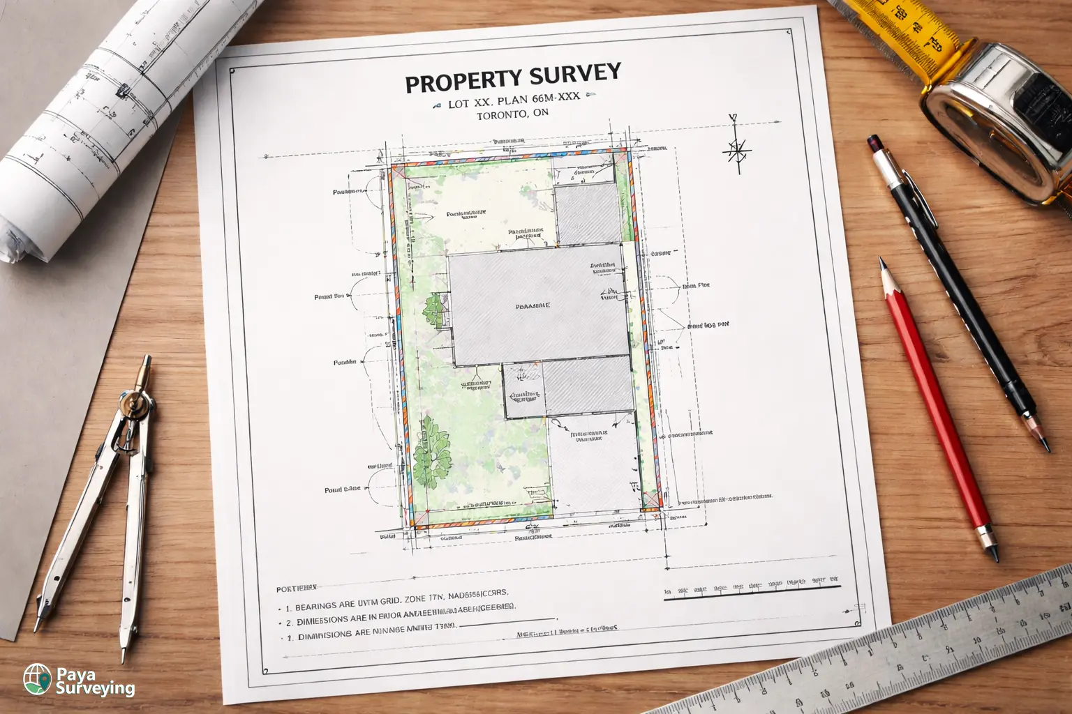 Property survey Toronto PDF plan deliverable preview