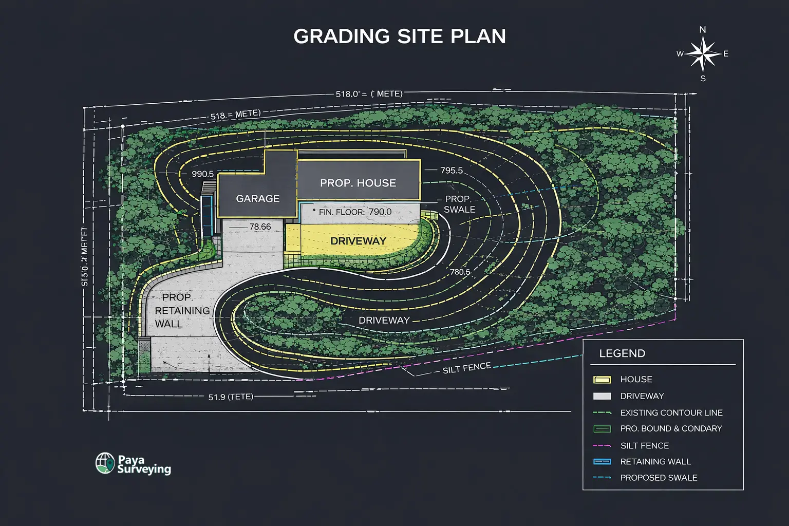 grading plan Toronto CAD deliverable