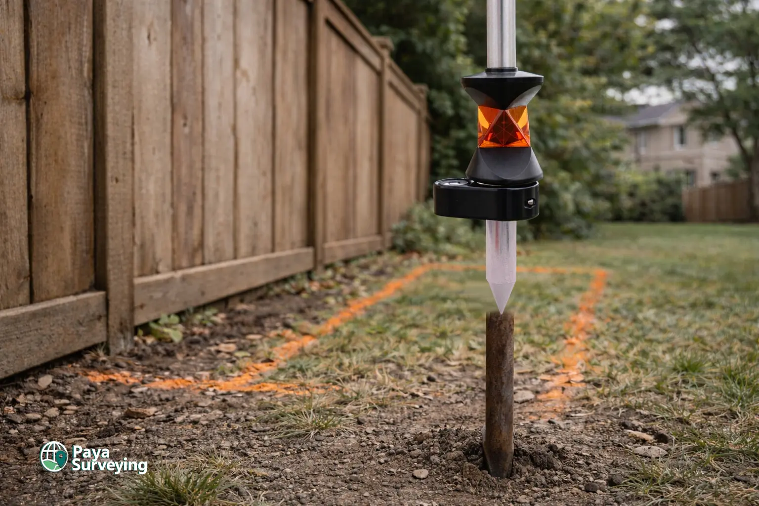 Toronto property corner evidence photo for a property survey