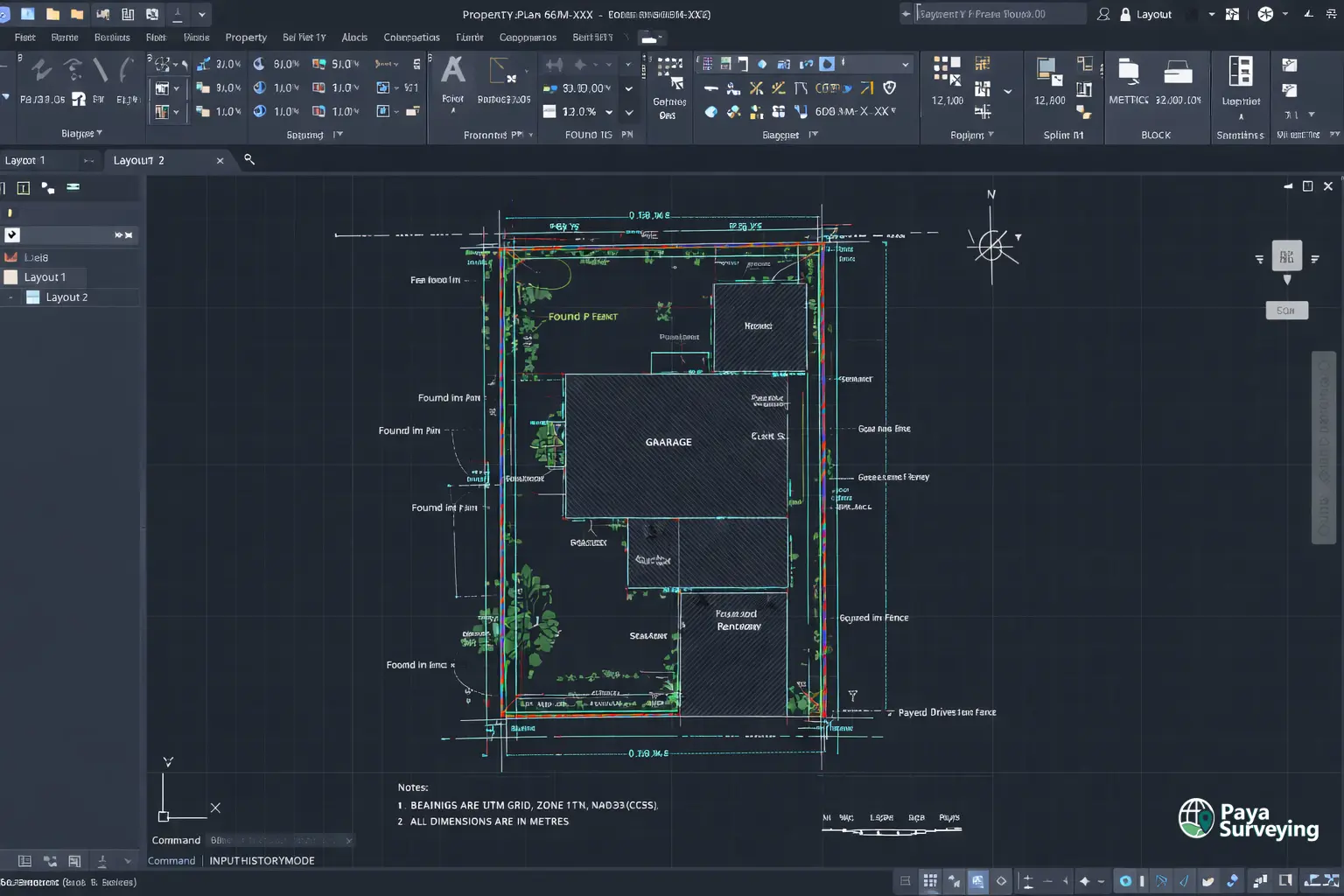 Property survey in Toronto CAD deliverable screenshot
