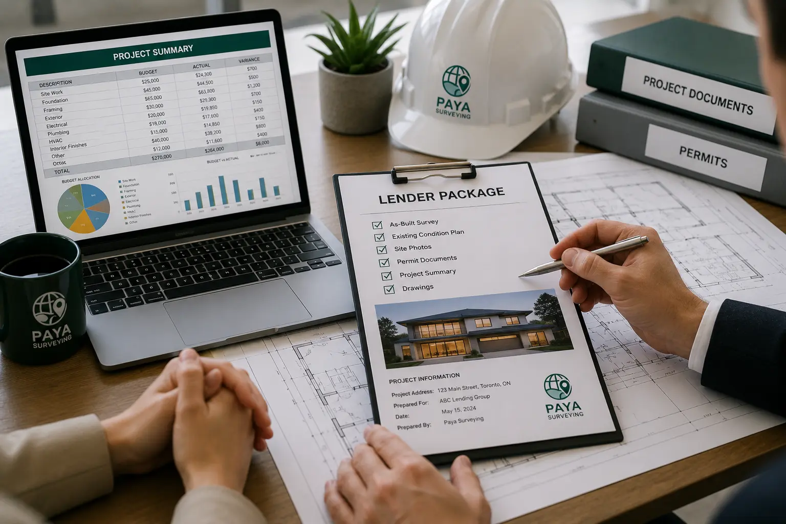 Lender and project documentation package for as-built survey